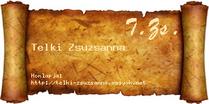Telki Zsuzsanna névjegykártya